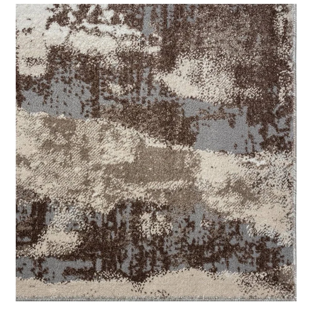 Weavers Brown Modern Abstract Area Rug